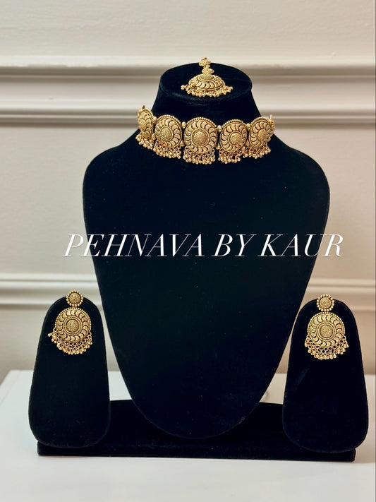 Gold Plated Choker Set