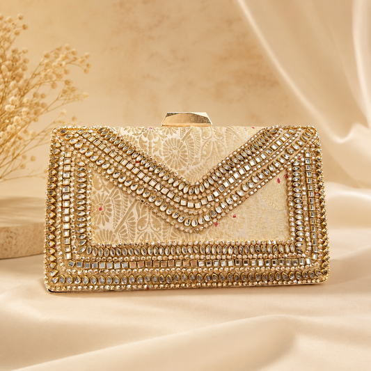 Banarasi Kundan Clutch