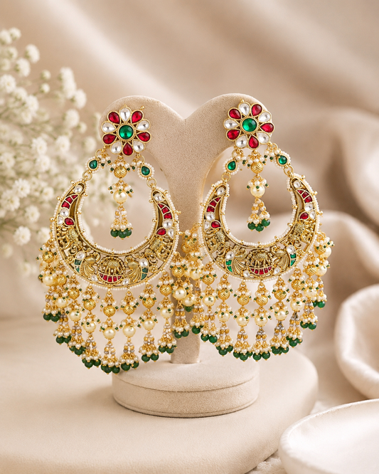 Rajwada Pachi Kundan Chandbalis