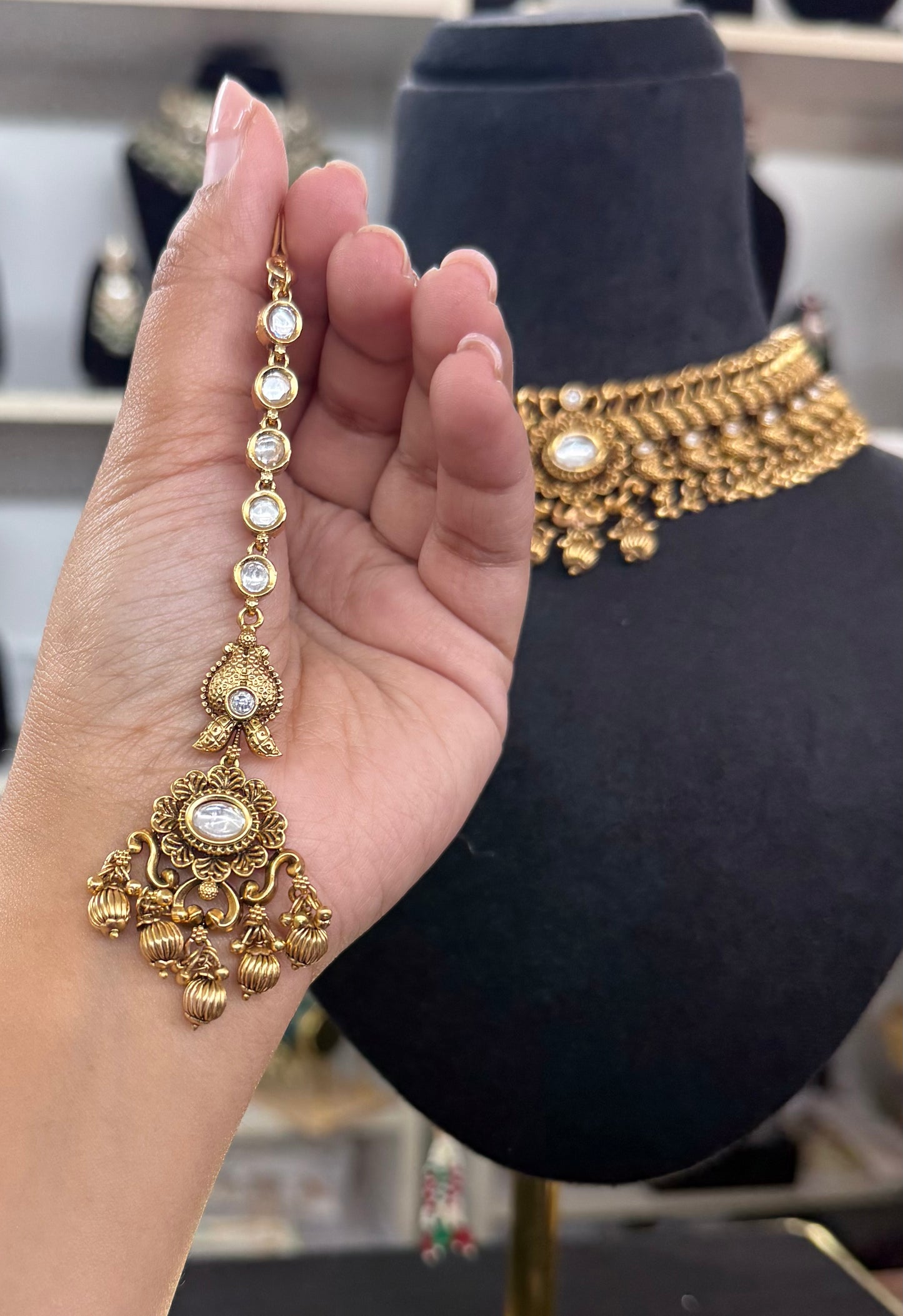 Asees Gold Plated Bridal Jewelry Set