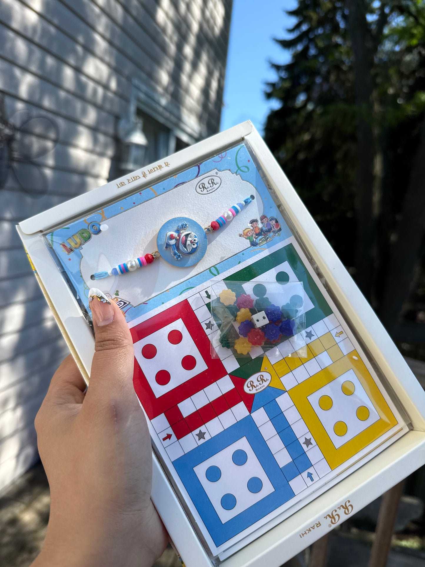 Doraemon Kids Rakhi with Ludo Game