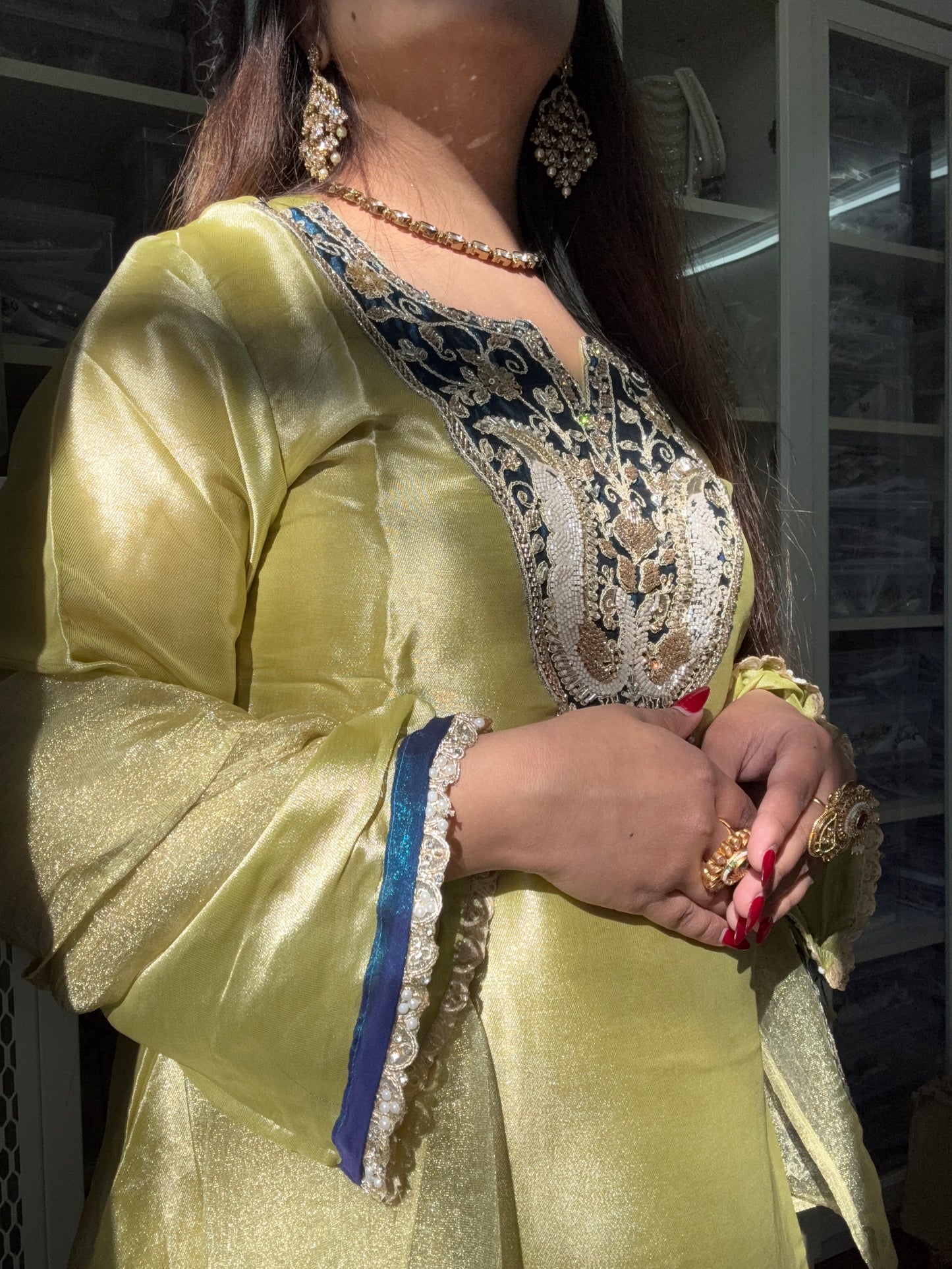 Nayab- Aline shirt with Bell Bottom style pants