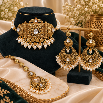 Sardari- Gold plated choker sets