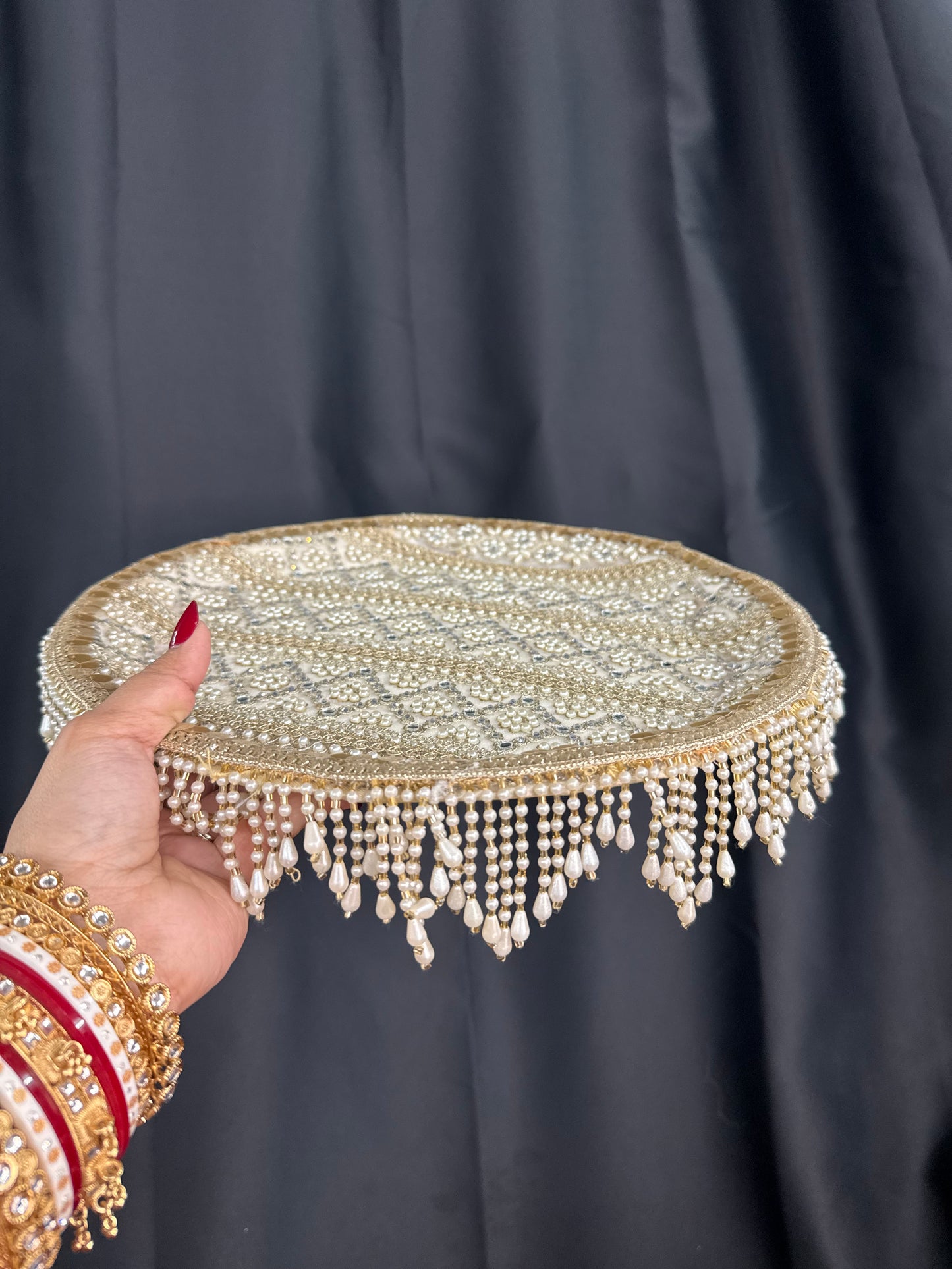 Royal Karwachauth Thali set- Ivory