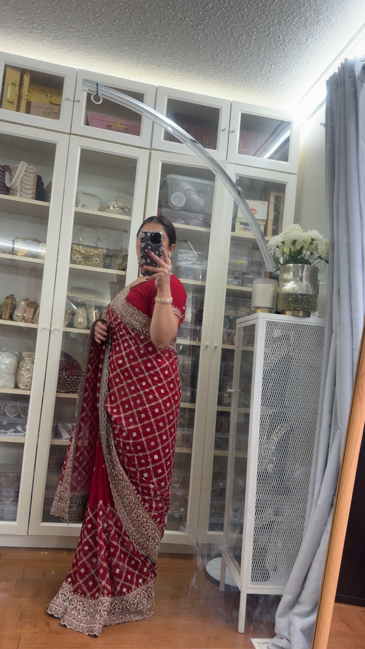 Adaa- Bridal Saree Mahroon