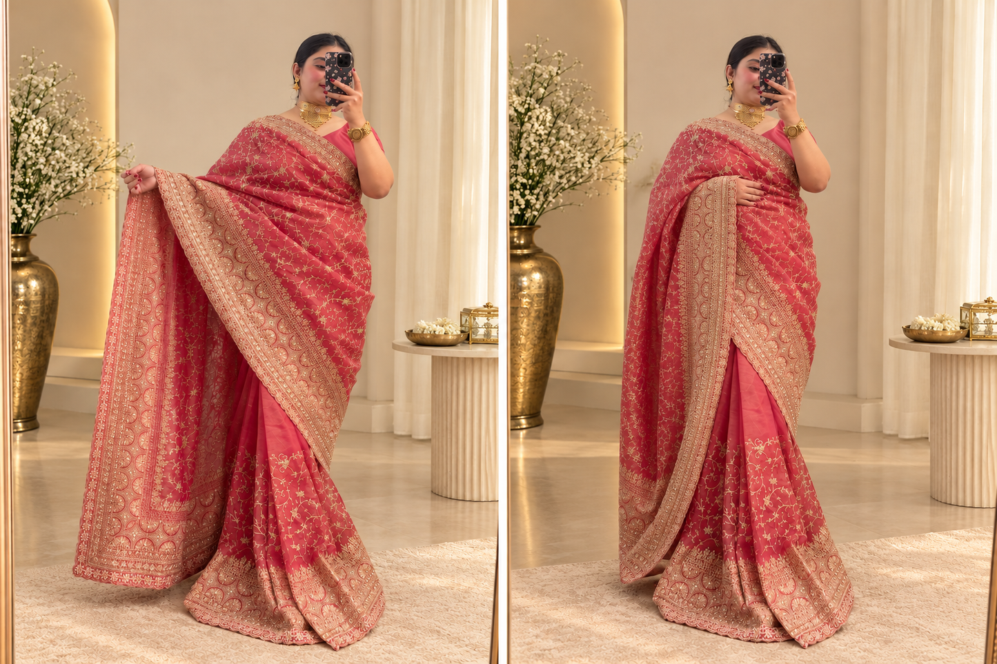 Mastani- Saree Rosewood Pink
