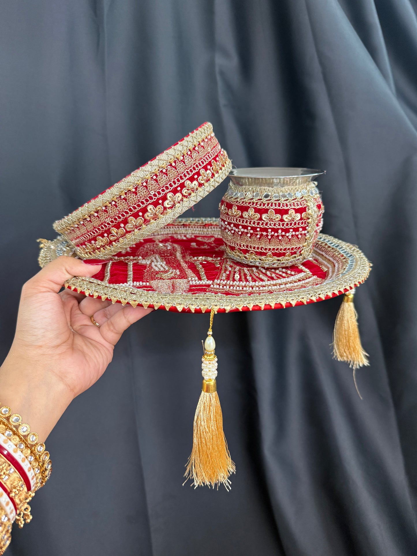 Dulha Dulhan Karwachauth Thali Set