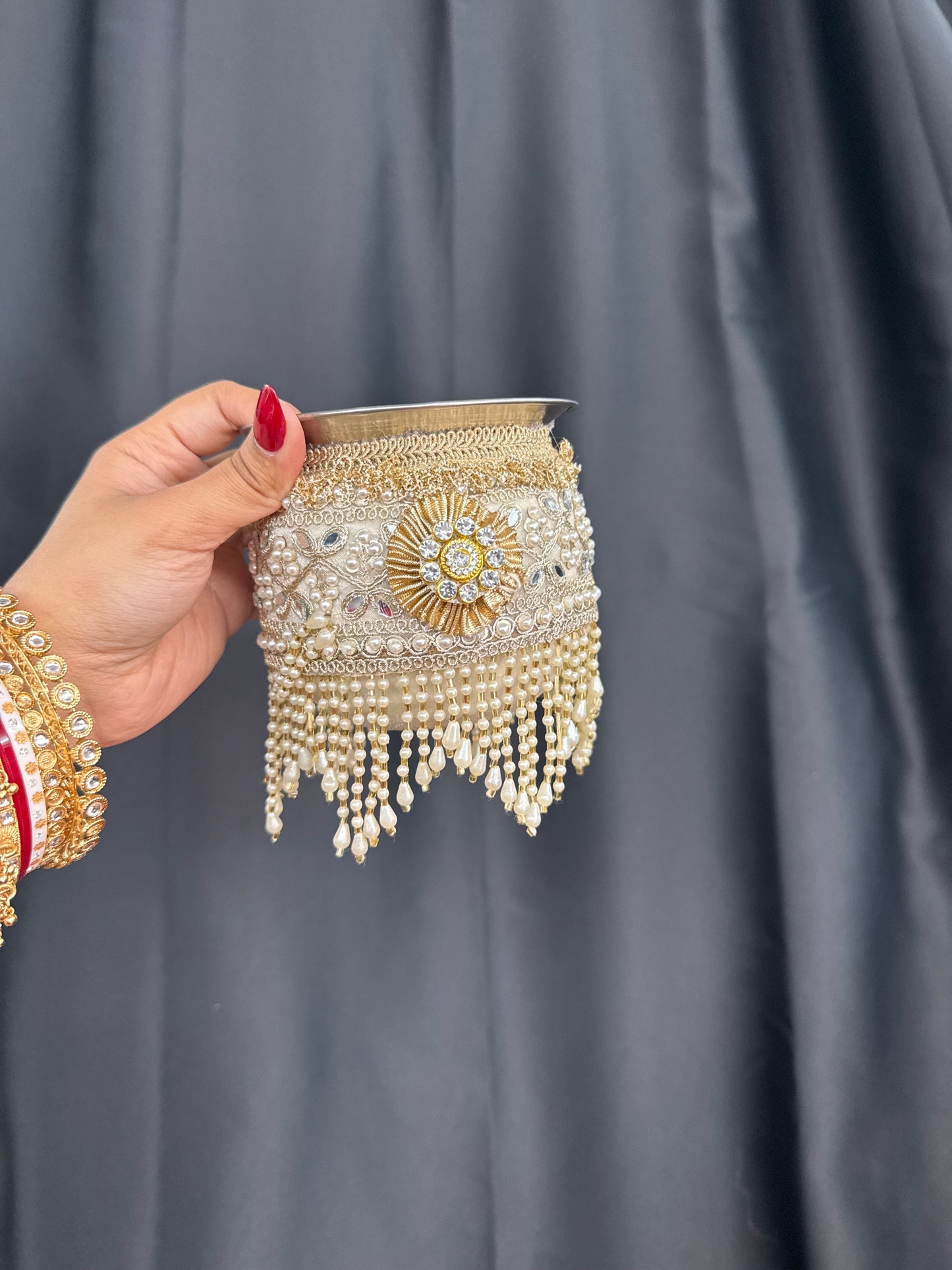 Royal Karwachauth Thali set- Ivory