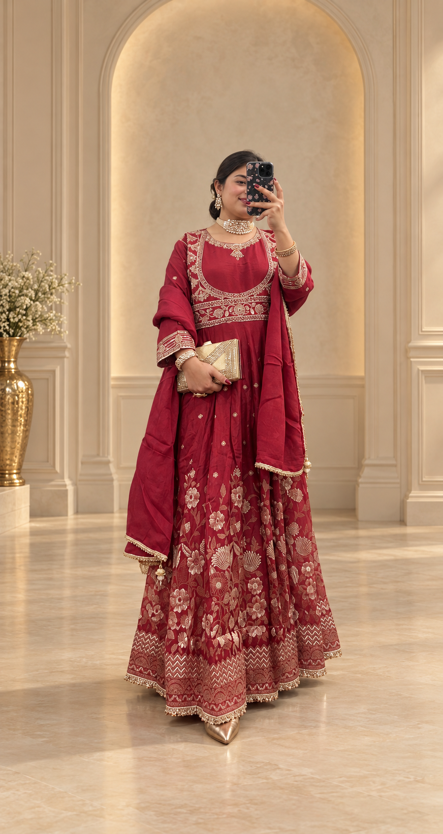 Mastani – Maroon Embroidered Anarkali