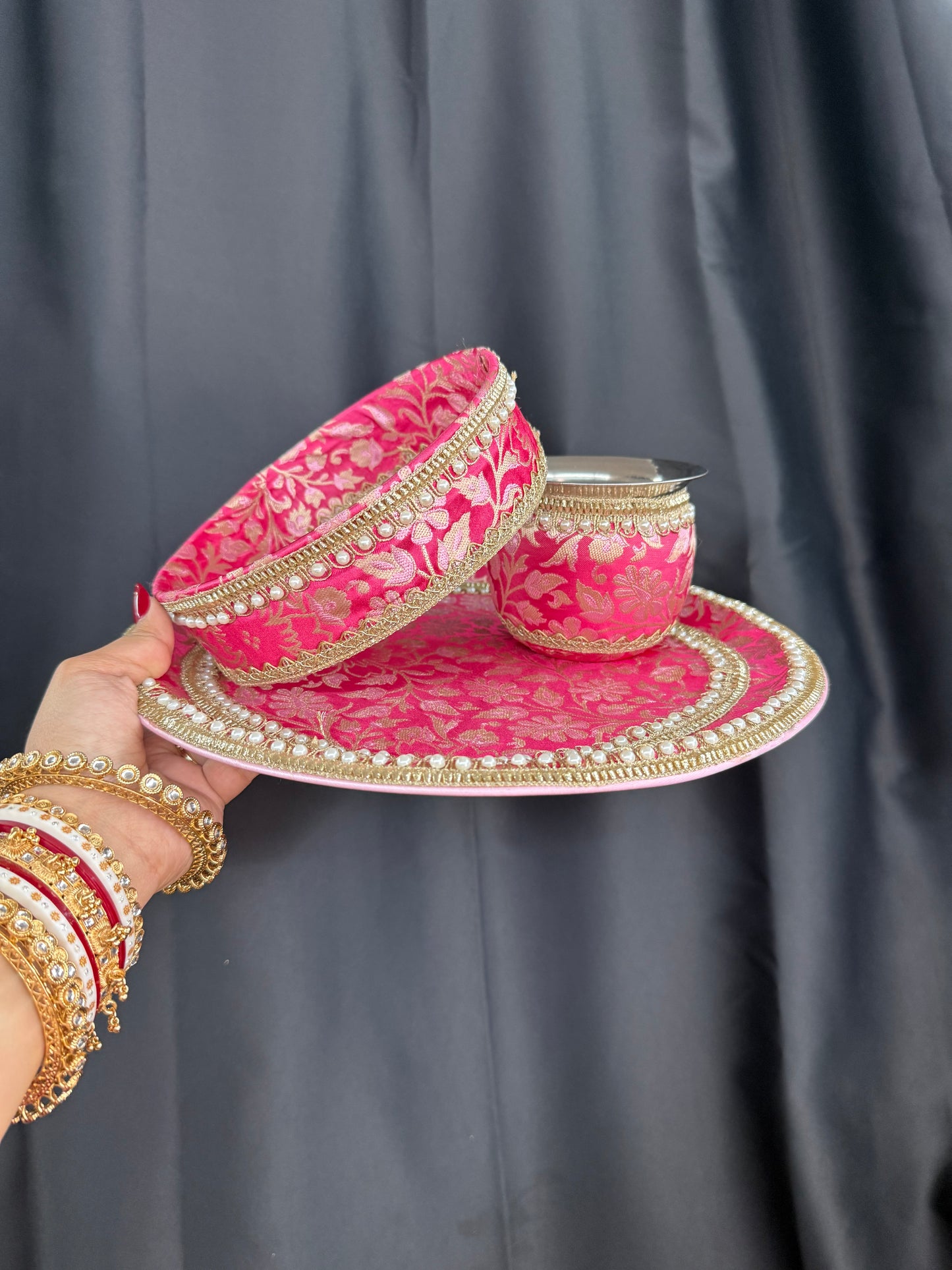 Gulab Karwachauth Thali Set