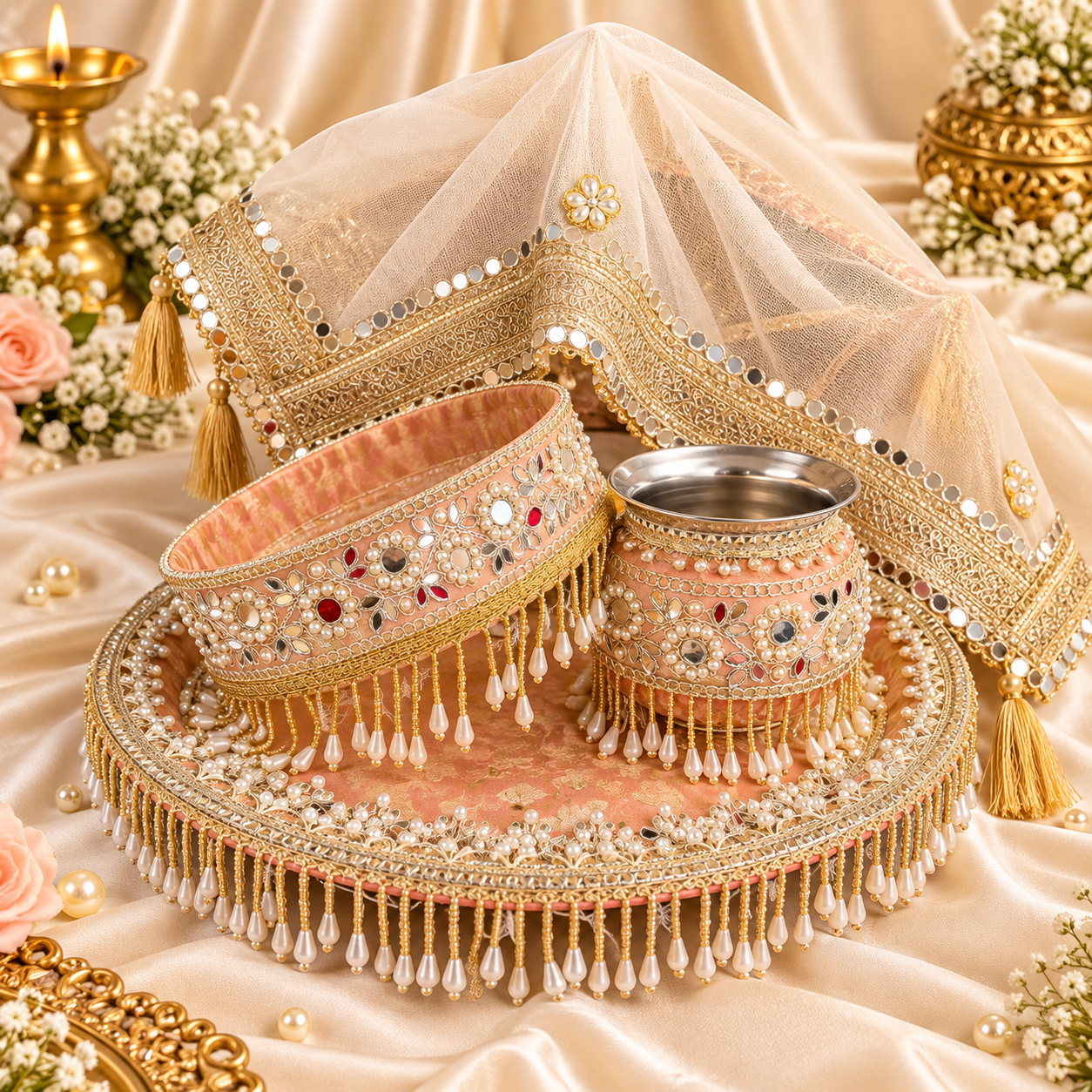Noor-e-Karwa Chauth Thali set