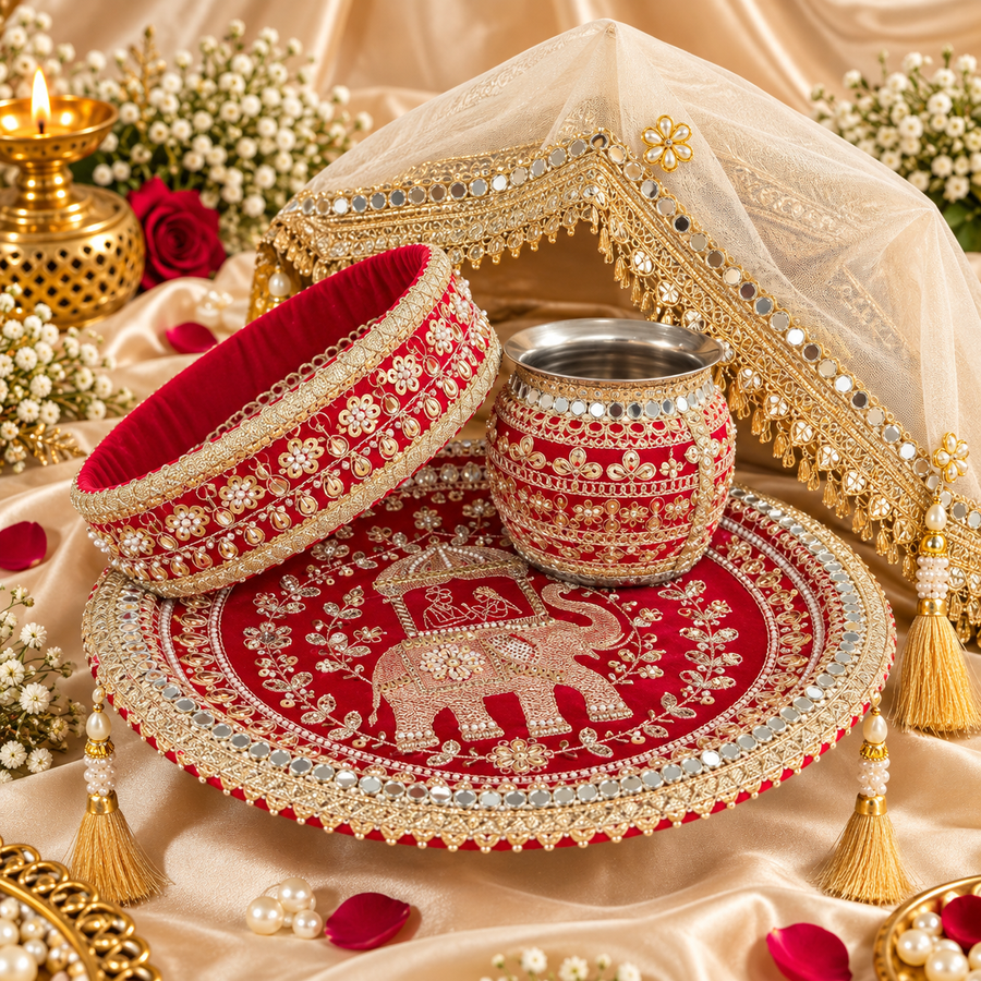 Royal Gajraj KarwaChauth Thali Set