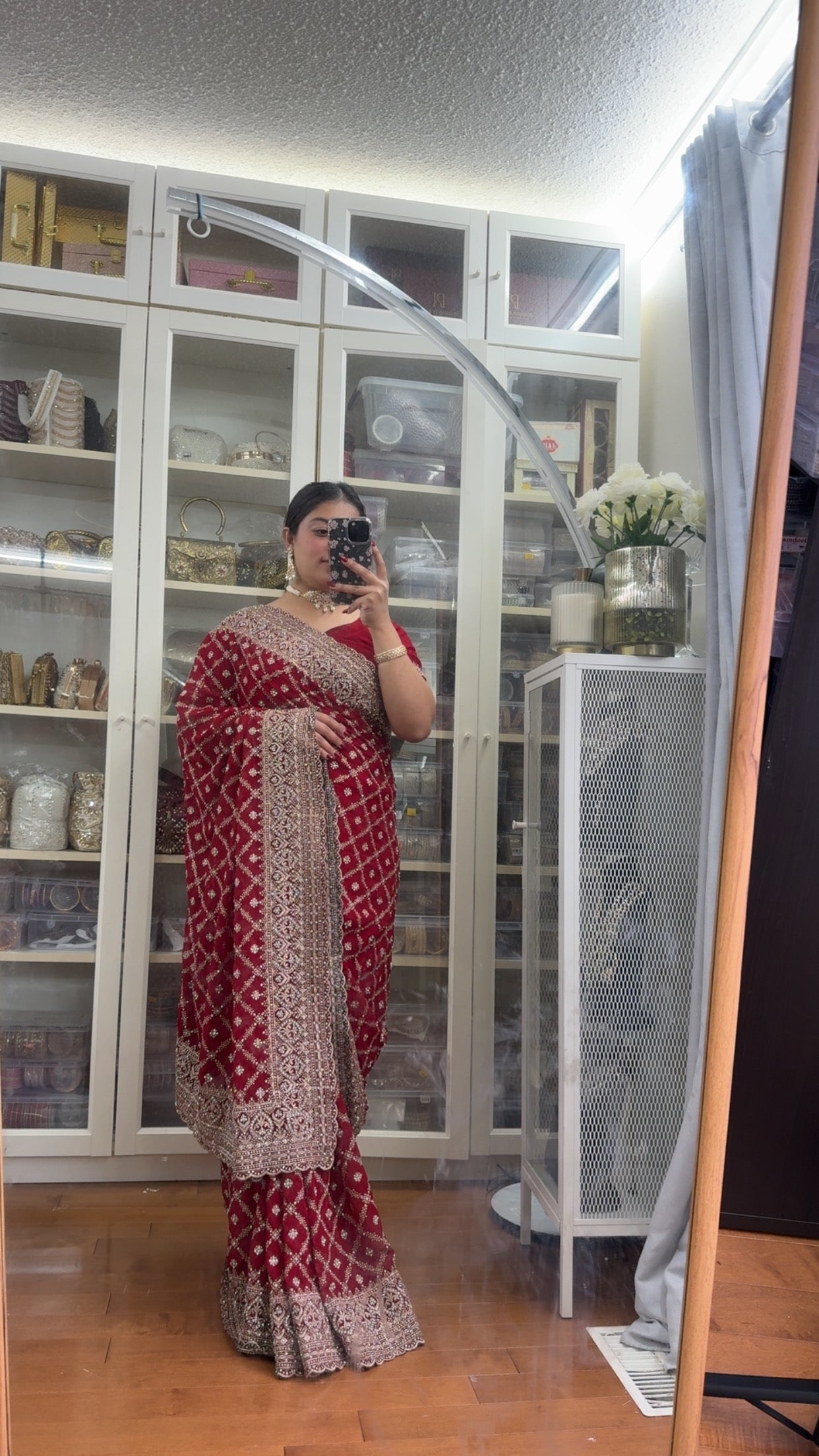 Adaa- Bridal Saree Mahroon