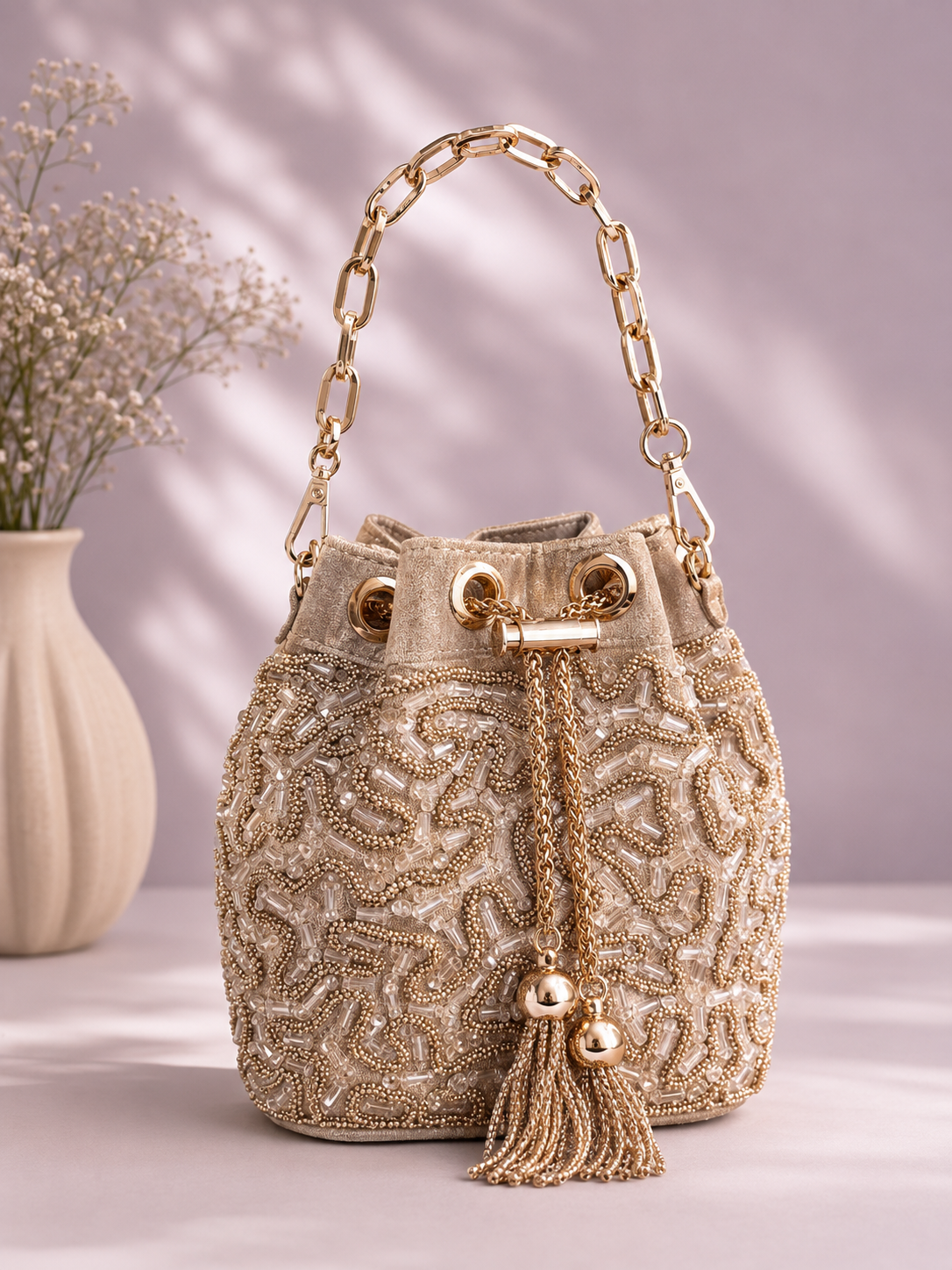 Crystal Veil Potli Bag