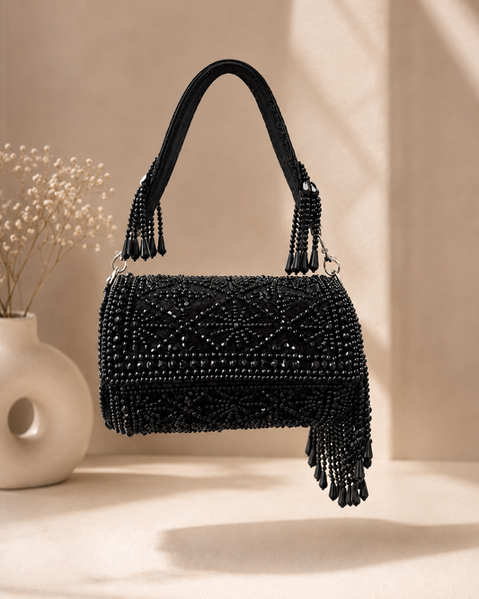Noir Velvet Clutch