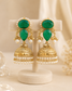 Manvi Kashmiri Jhumka with Moissanite Stones