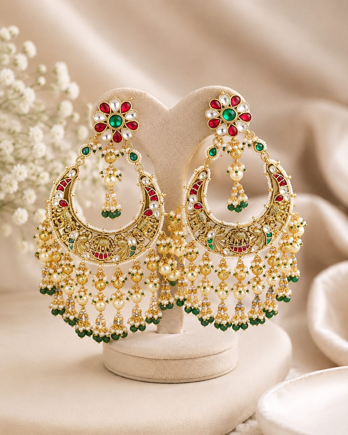 Rajwada Pachi Kundan Chandbalis