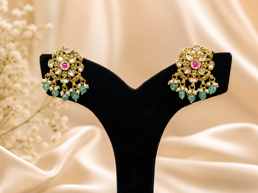Rupal Gold Plated Multi-Shade Studs