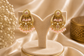 Arpan Gold Plated Baby Pink Earrings