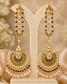 Aafreen Pachi Kundan Earrings with Sahare