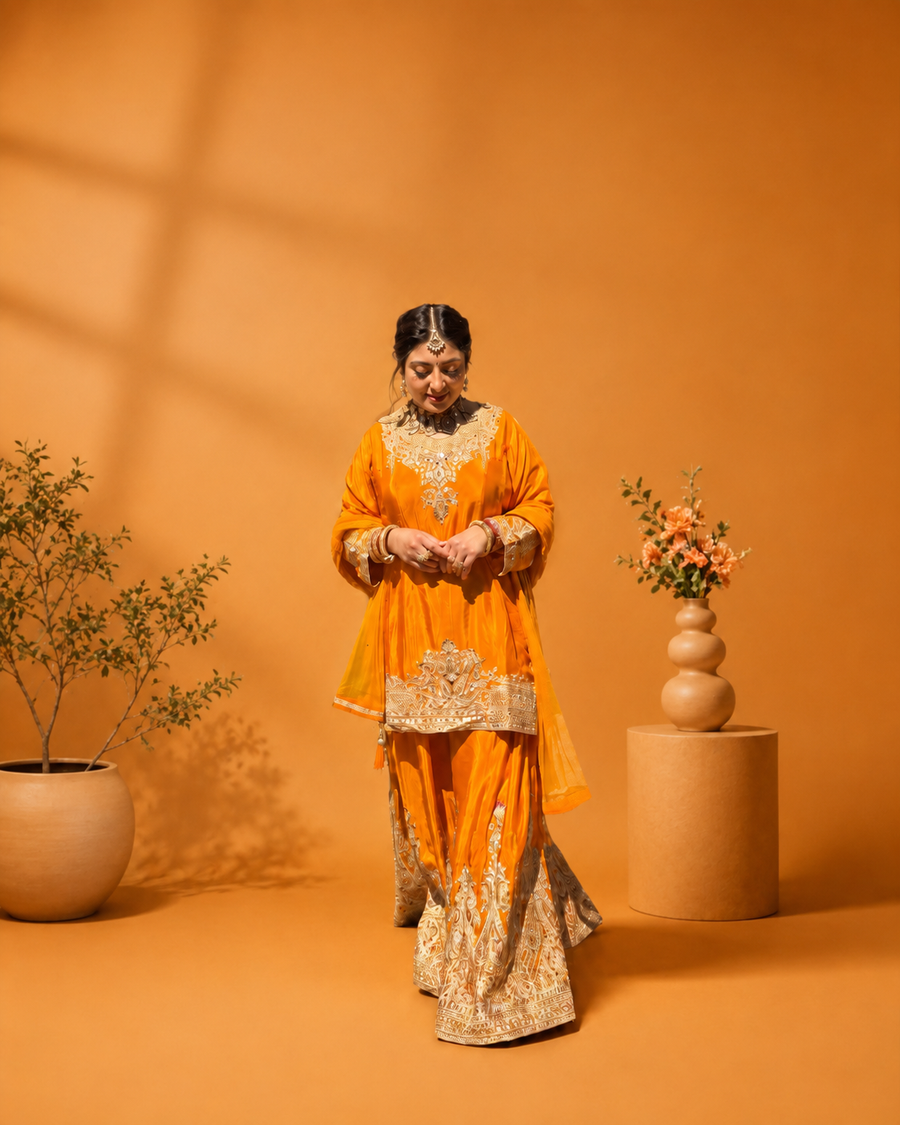 Sunehri Noor - Flared Palazzo Suit