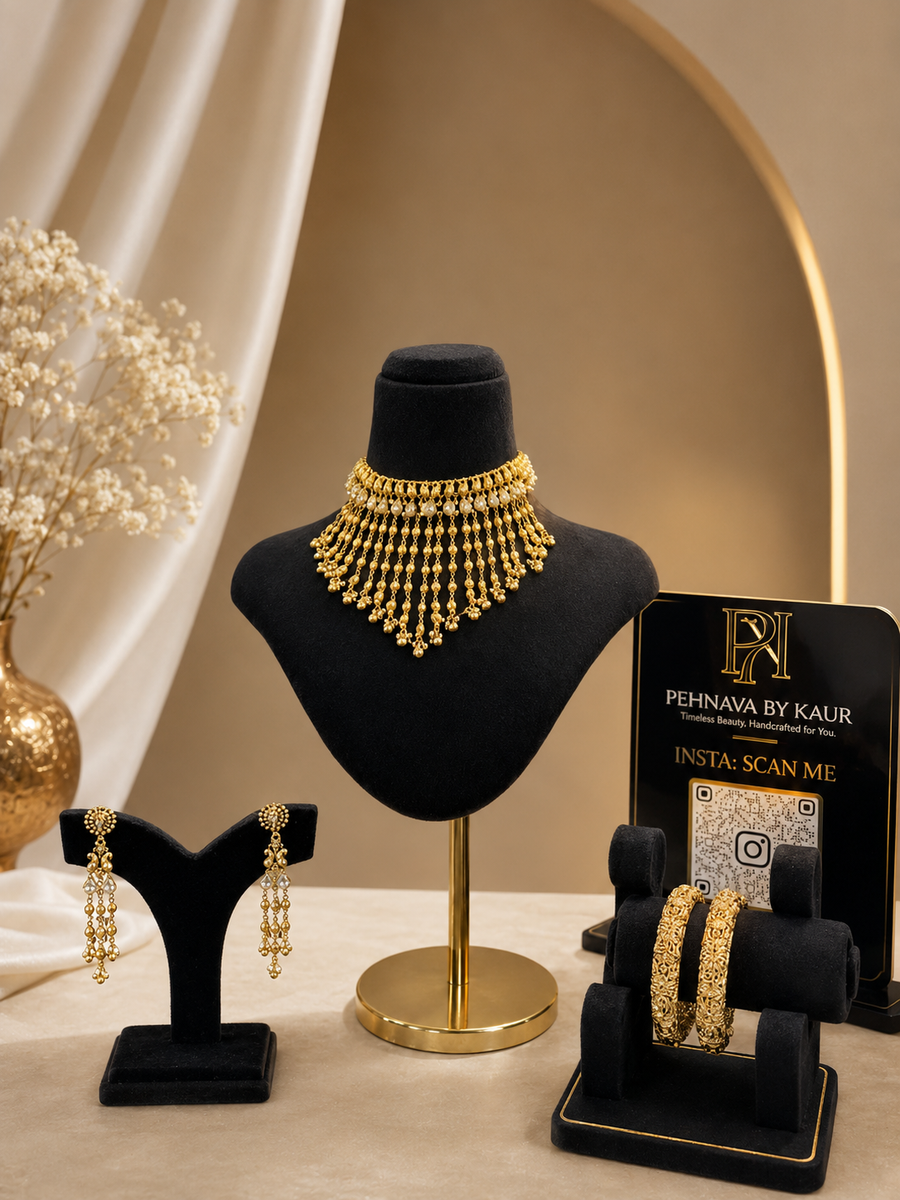 Premium Gold Plated Waterfall Necklace