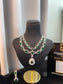 Emerald American Diamond layered necklace- Premium Quality