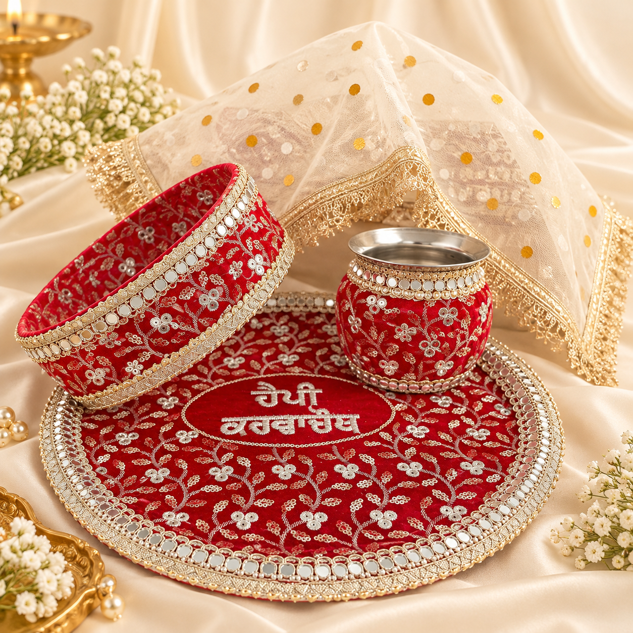 Happy Karwachauth Thali Set-Punjabi