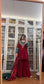 Bebo- Mahroon Handwork suit/Bell Bottom Style
