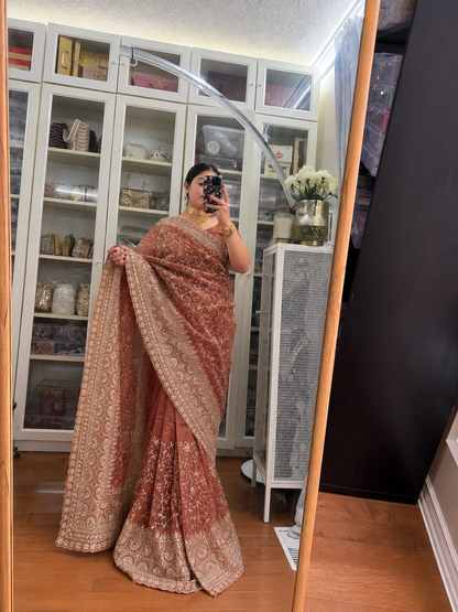 Mastani- Saree Rosewood Pink