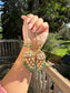 Nayab Statement Polki Kundan Jhumki Earrings - Emerald