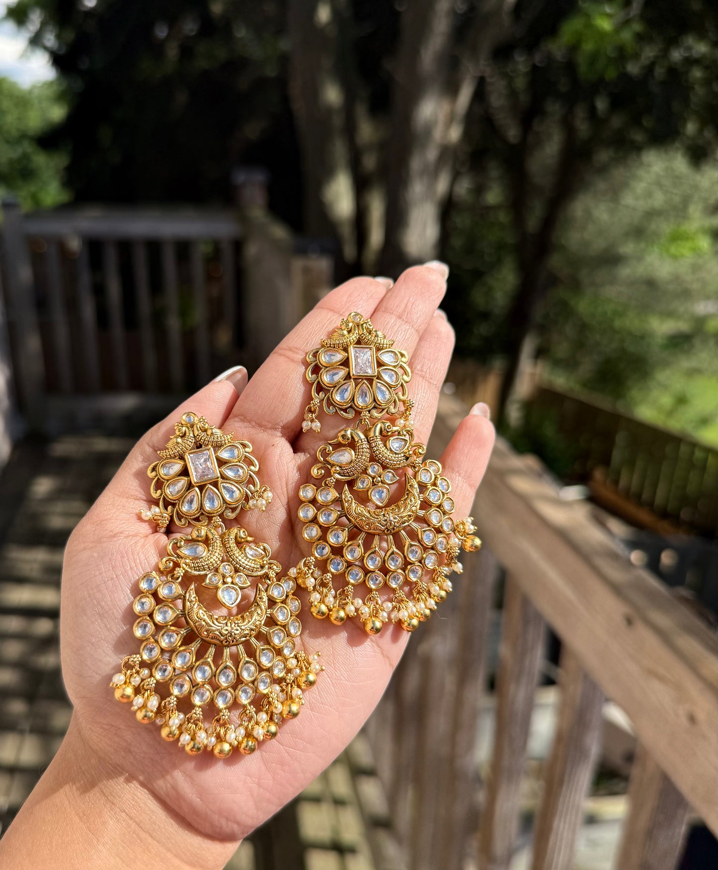 Jashn Premium Gold Plated Long Earrings