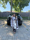 Ivory Noir Premium Digital Print Satin Silk Suit