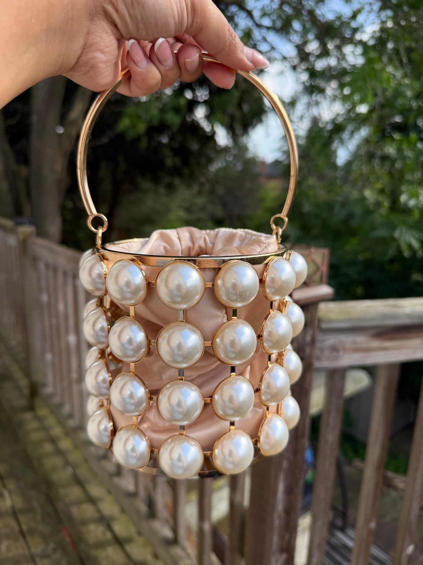 Rose Pearl Potli Bag