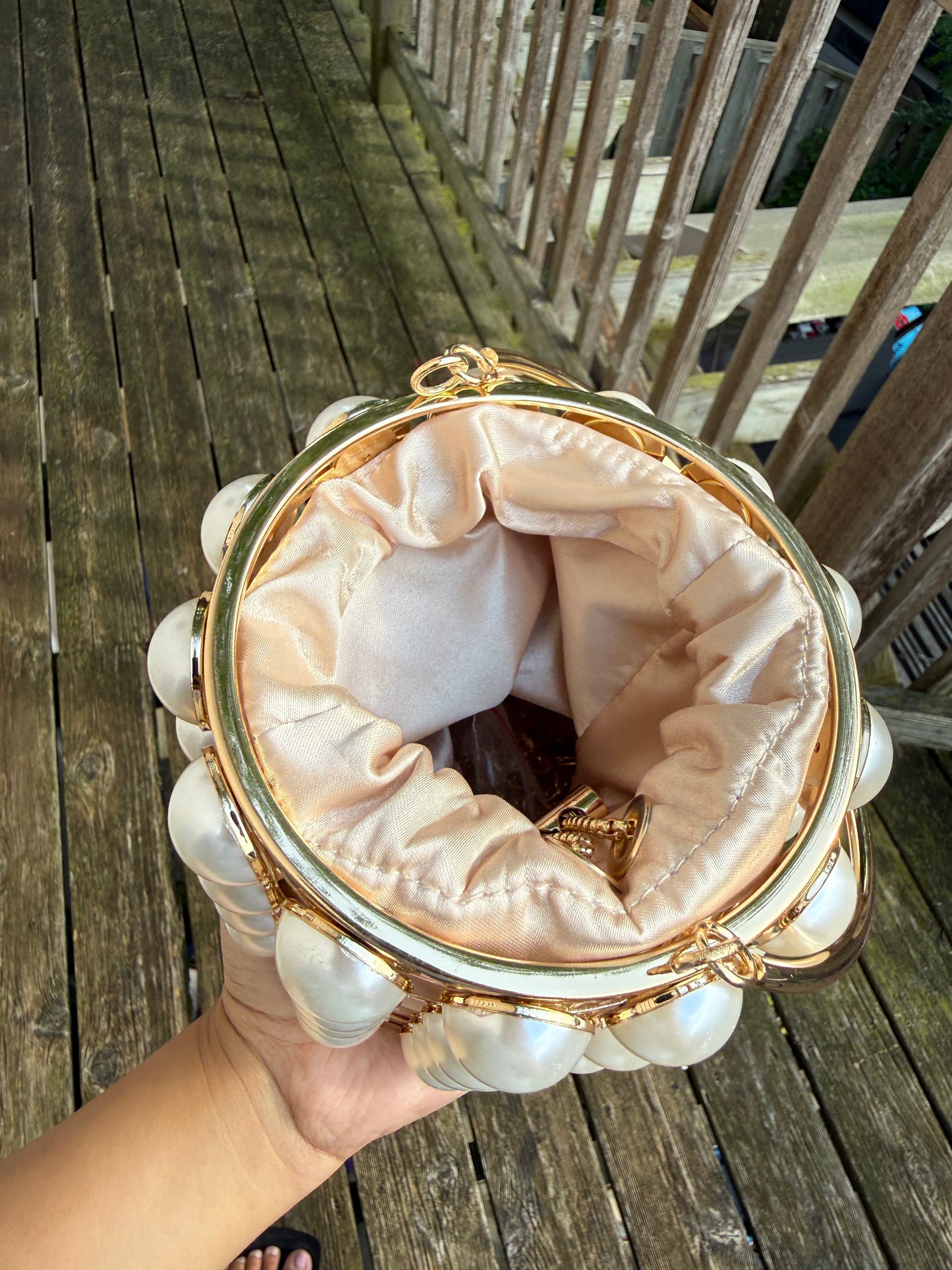 Rose Pearl Potli Bag