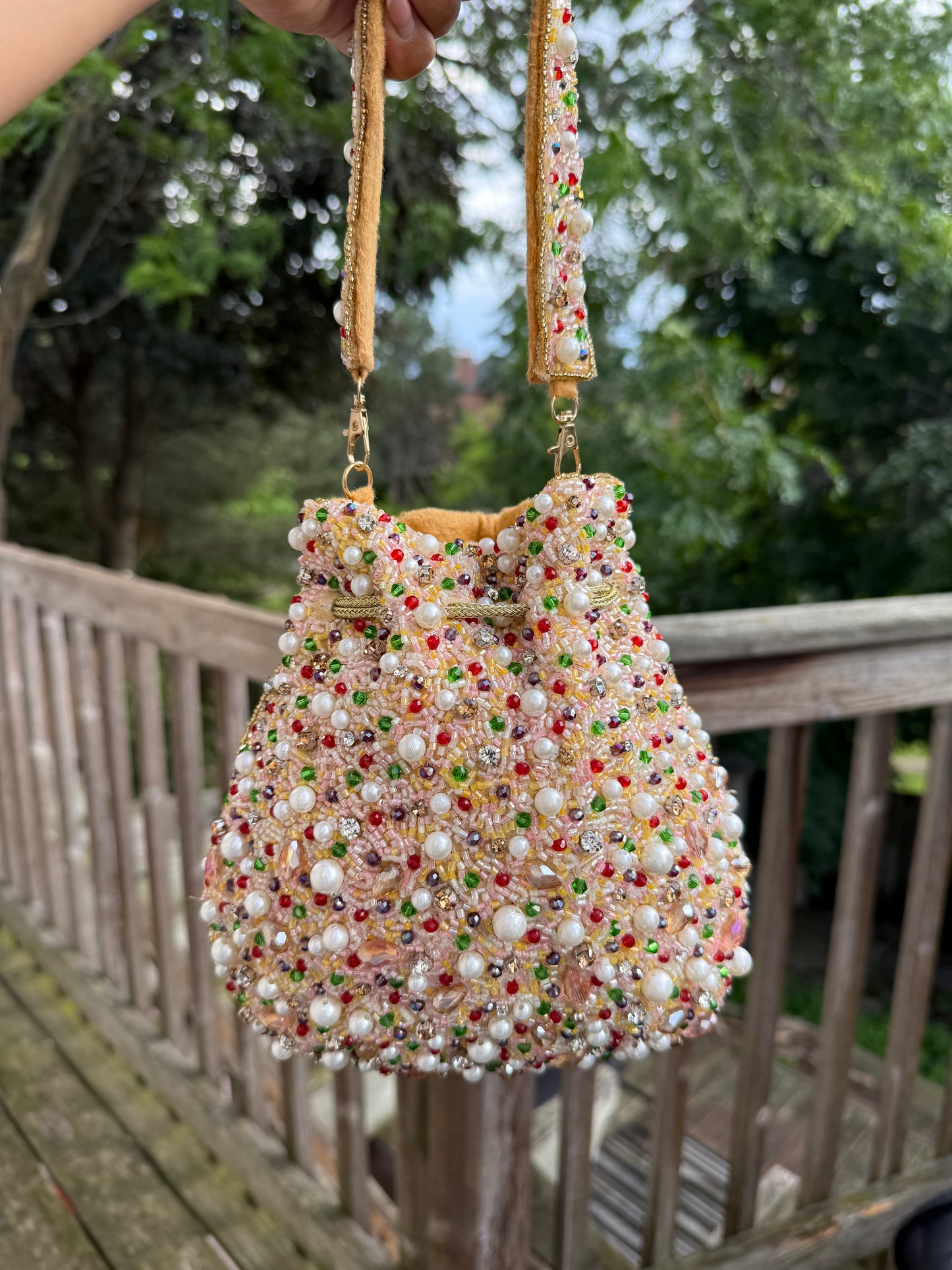 Pearl Confetti Potli Bag