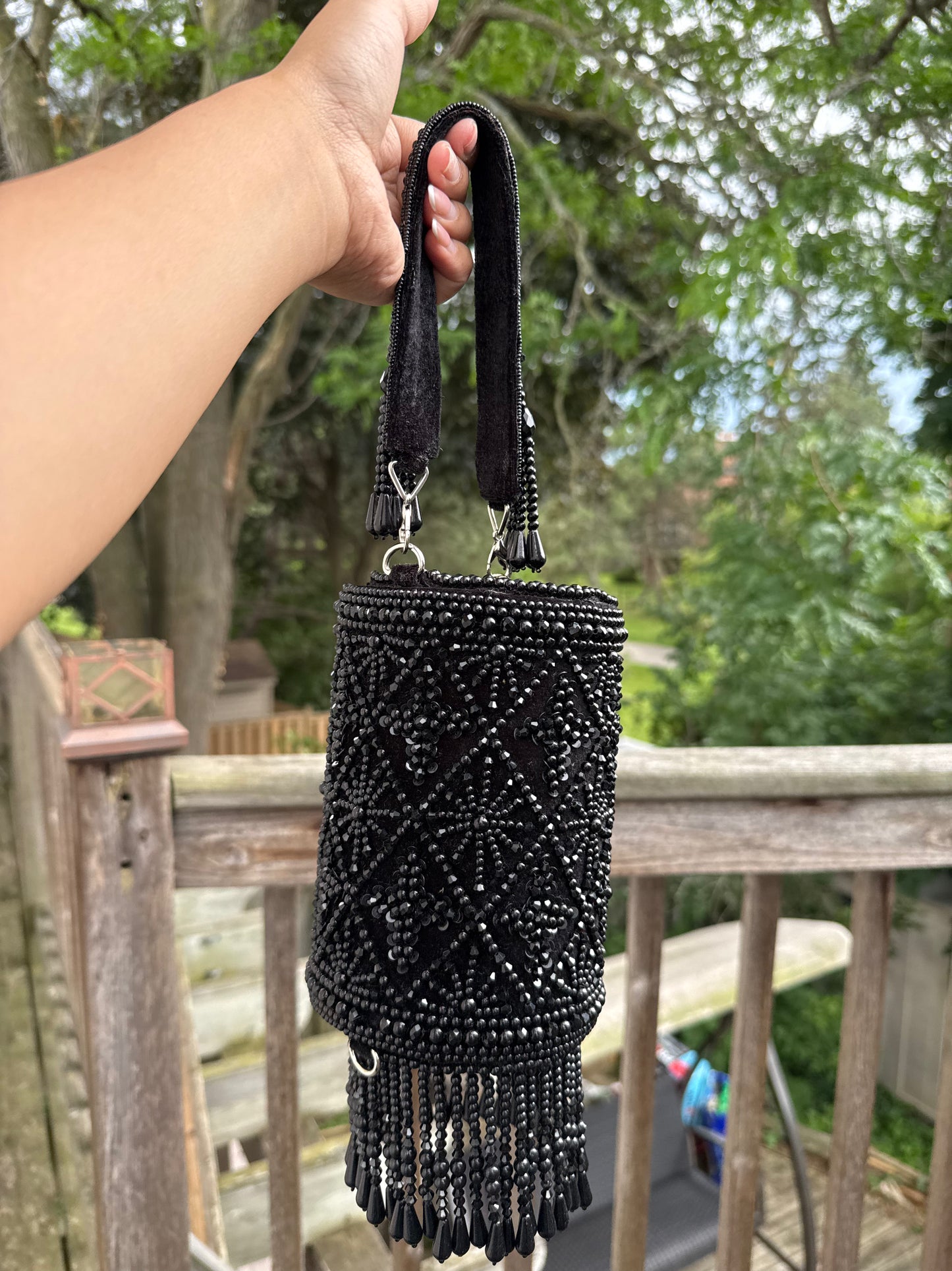 Noir Velvet Clutch