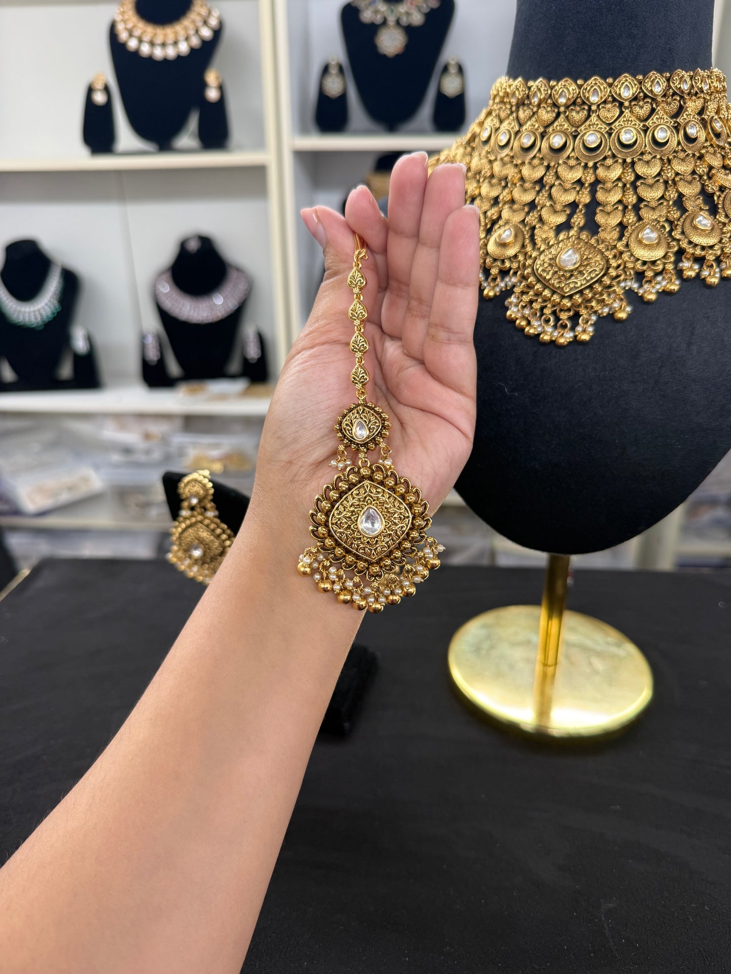Nimrit Gold Plated Bridal Jewelry Set