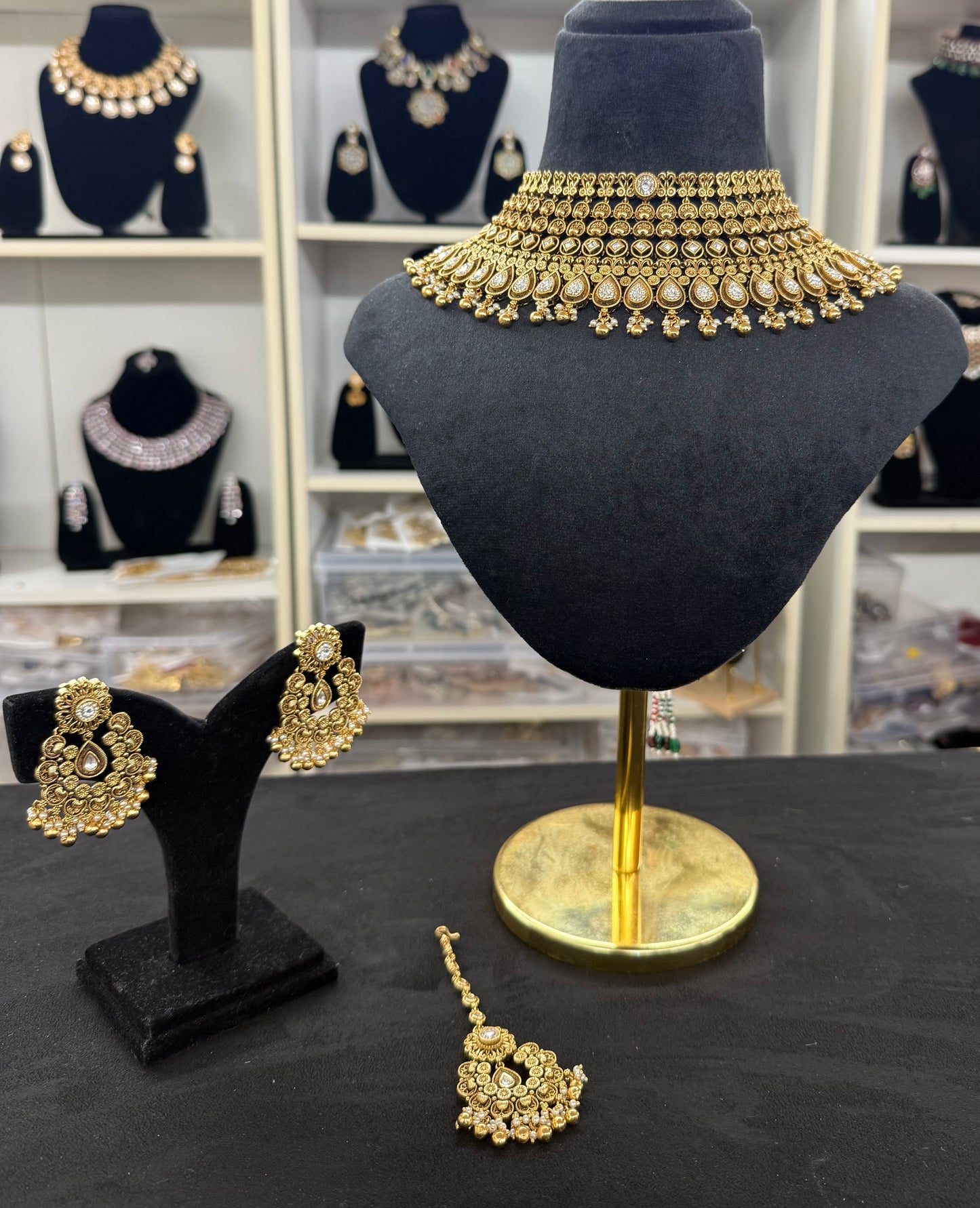 Anahat Gold Plated Bridal Jewelry Set