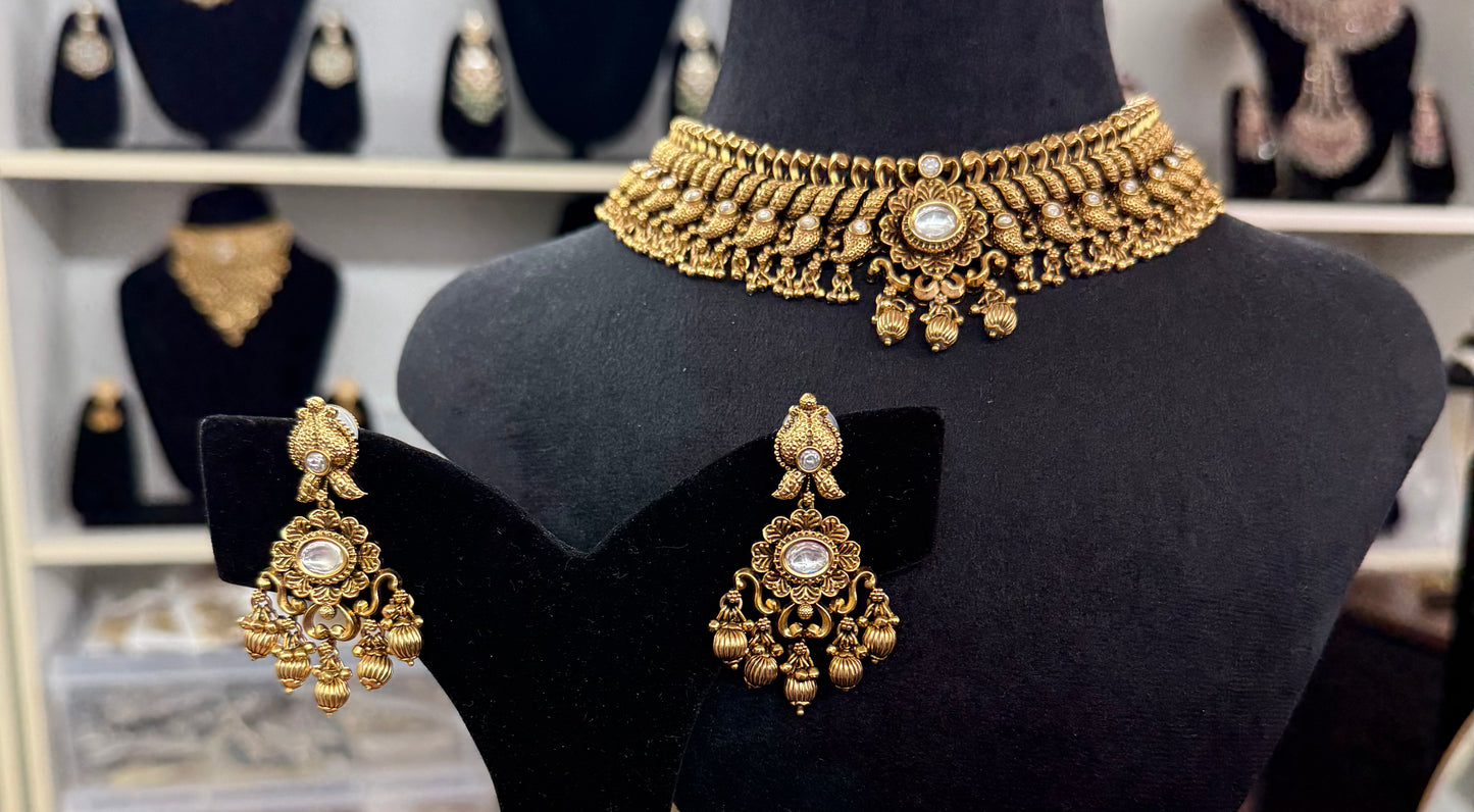 Asees Gold Plated Bridal Jewelry Set
