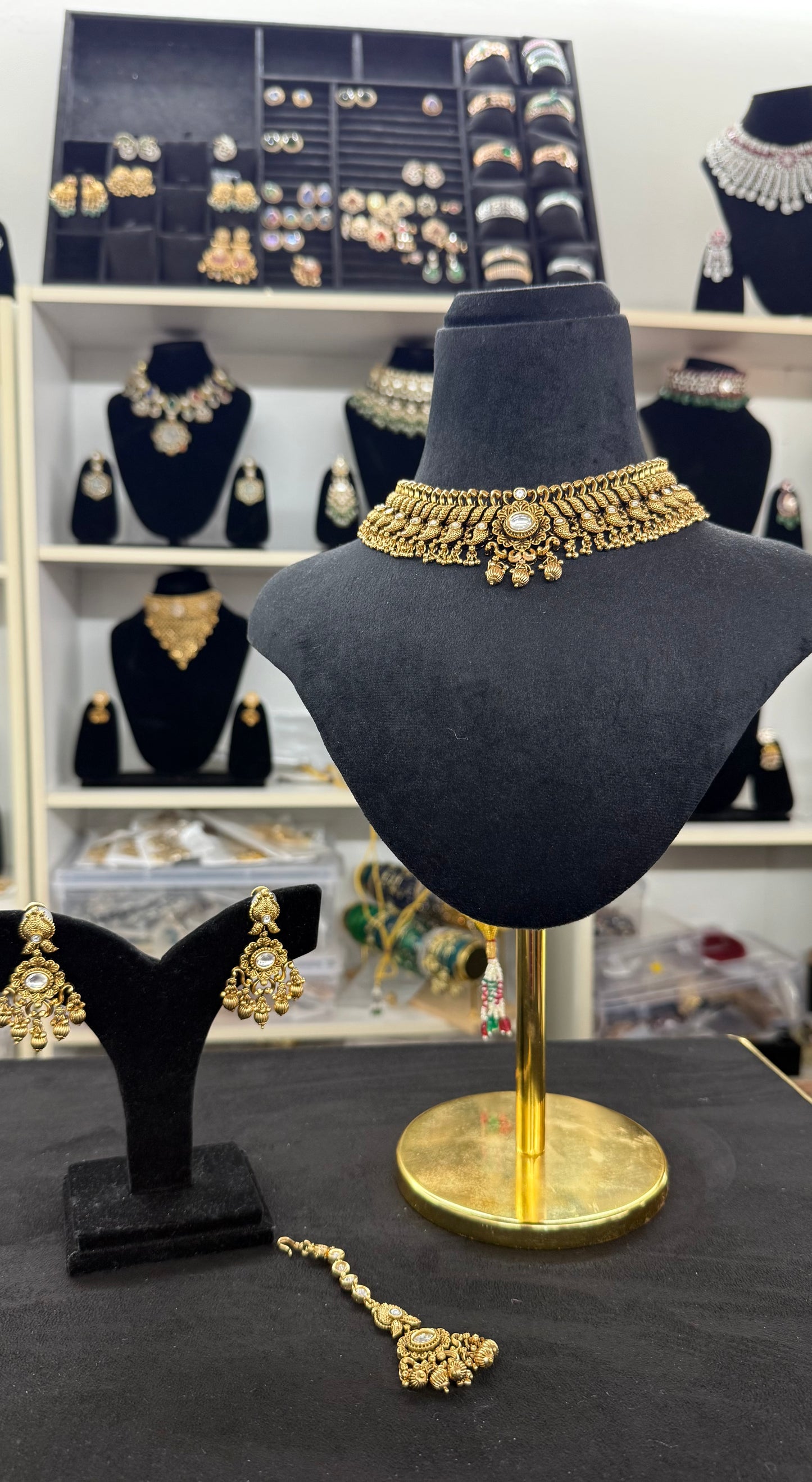 Asees Gold Plated Bridal Jewelry Set