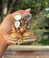 Manvi Kashmiri Jhumka with Moissanite Stones