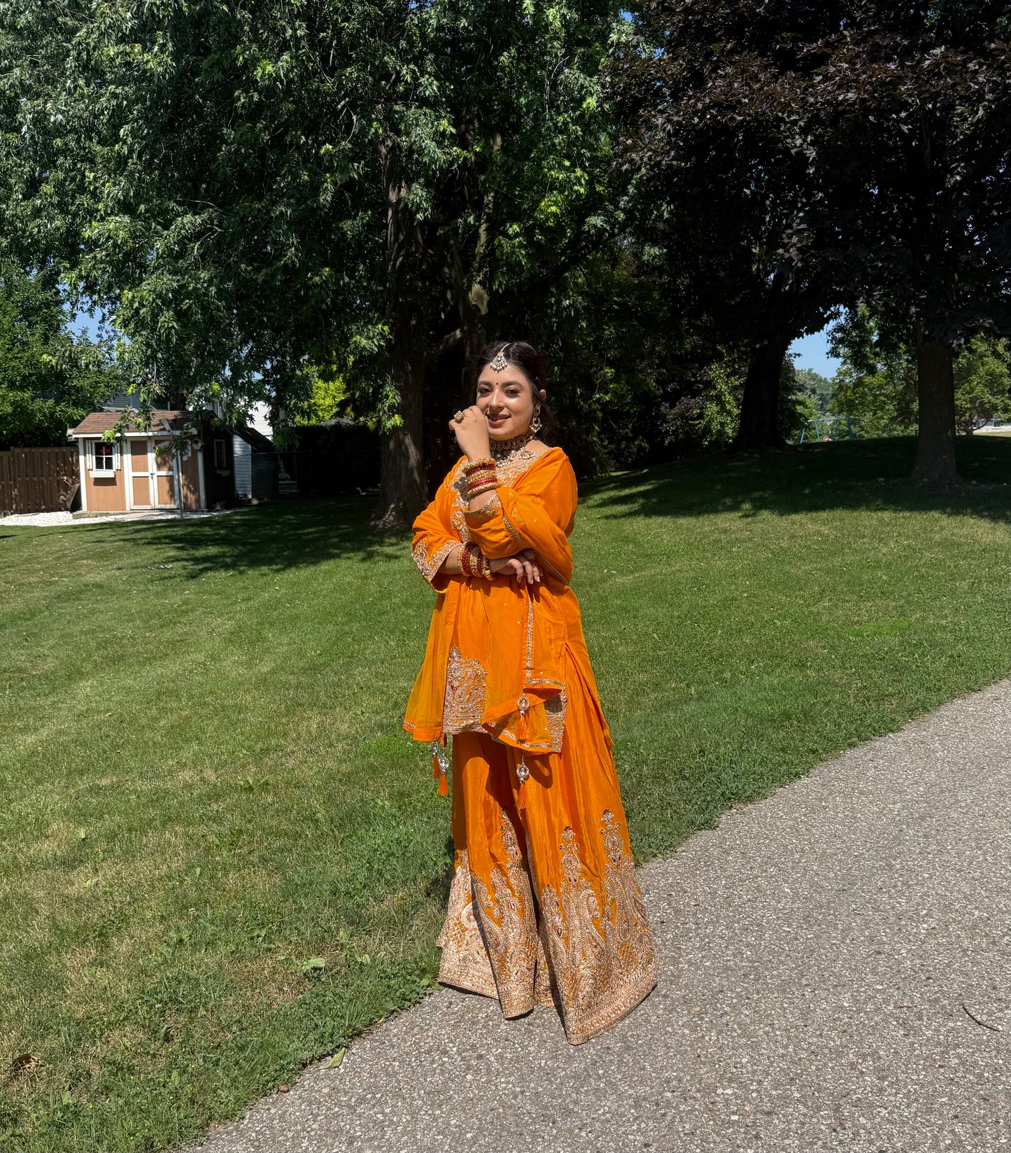 Sunehri Noor - Flared Palazzo Suit