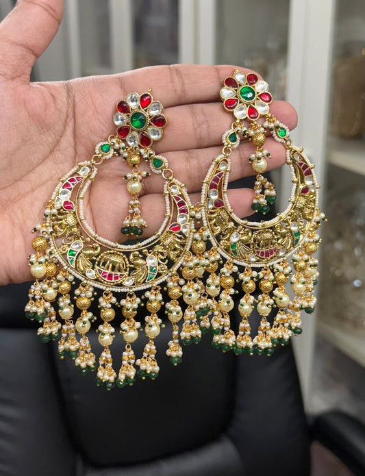 Rajwada Pachi Kundan Chandbalis