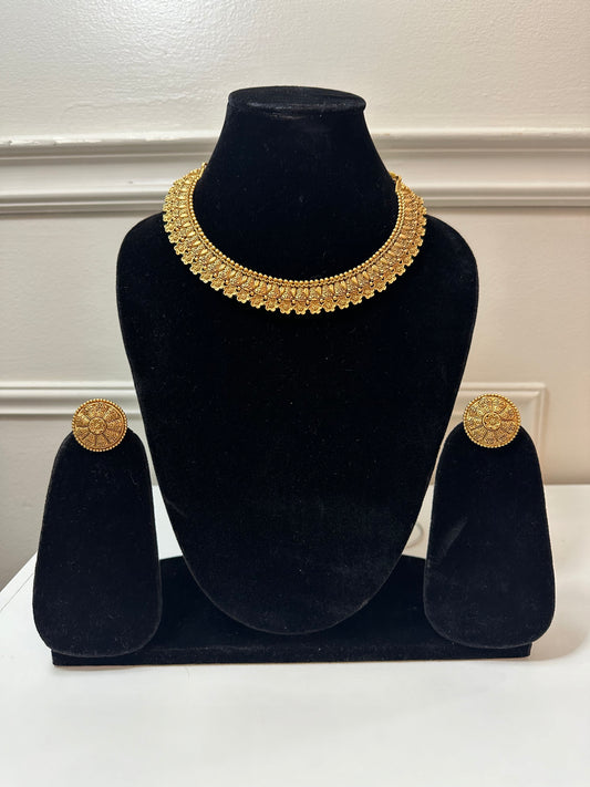 Gold Plated Neckline with Studs