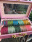 2 Roll Rose Glass Bangles Box