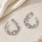 Monalisa Silver American Diamond Pearl Earrings