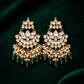 Noor Pachi Kundan Earrings - Emerald