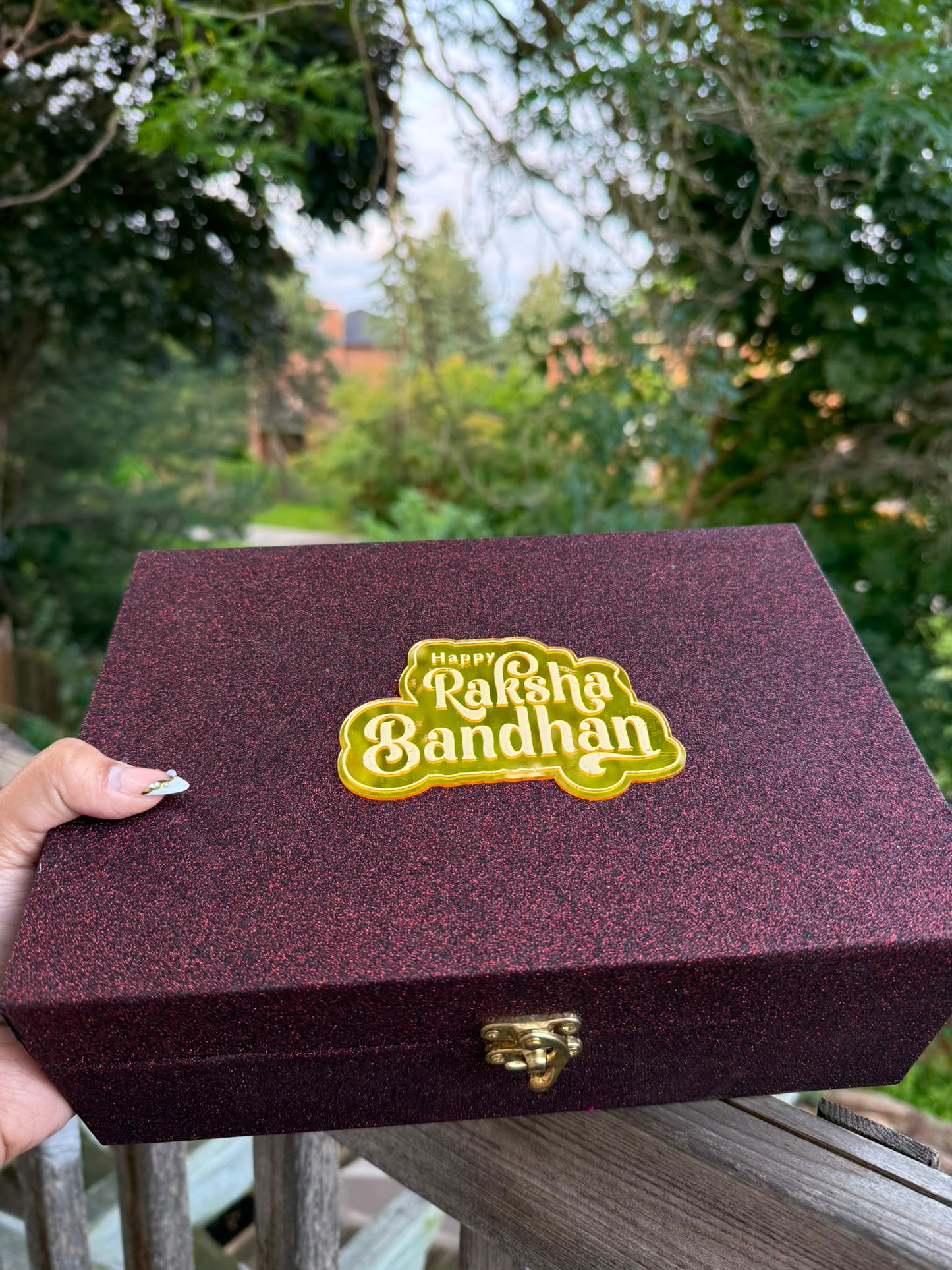 Glitter Rakhi Hamper Box