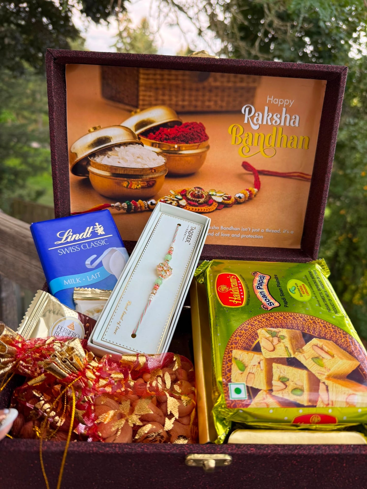 Glitter Rakhi Hamper Box